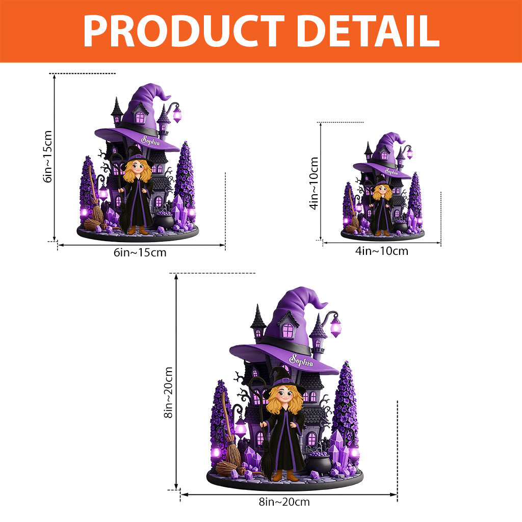 Witch House - Personalized Witch Custom Shaped Acrylic Plaque