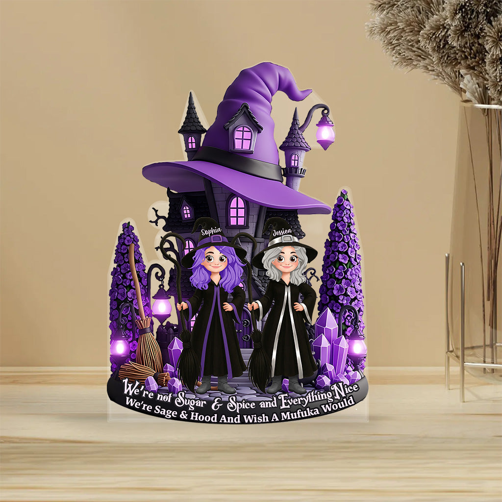 Witch Friends - Personalized Witch Custom Shaped Acrylic Plaque