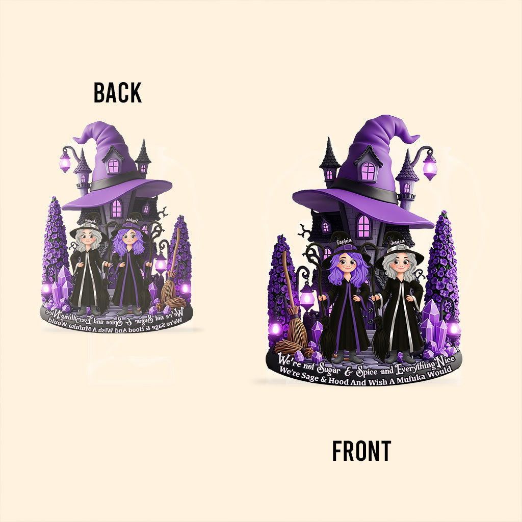 Witch Friends - Personalized Witch Custom Shaped Acrylic Plaque