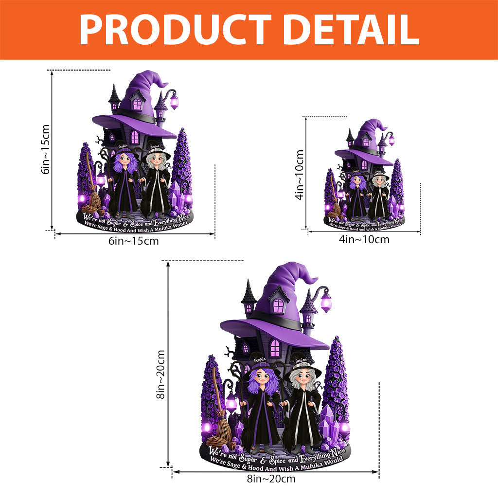 Witch Friends - Personalized Witch Custom Shaped Acrylic Plaque