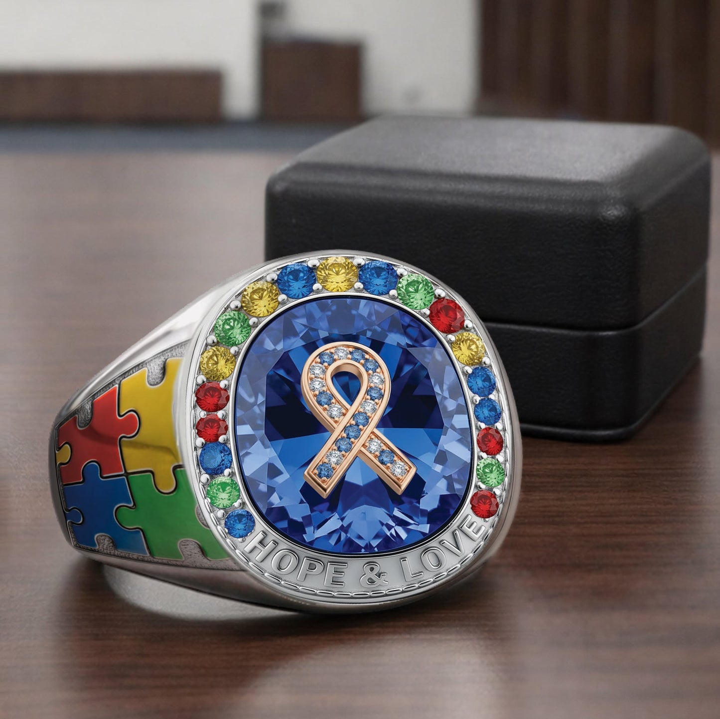 Everyone Communicates Differently - Personalized Autism Awareness Signet Ring