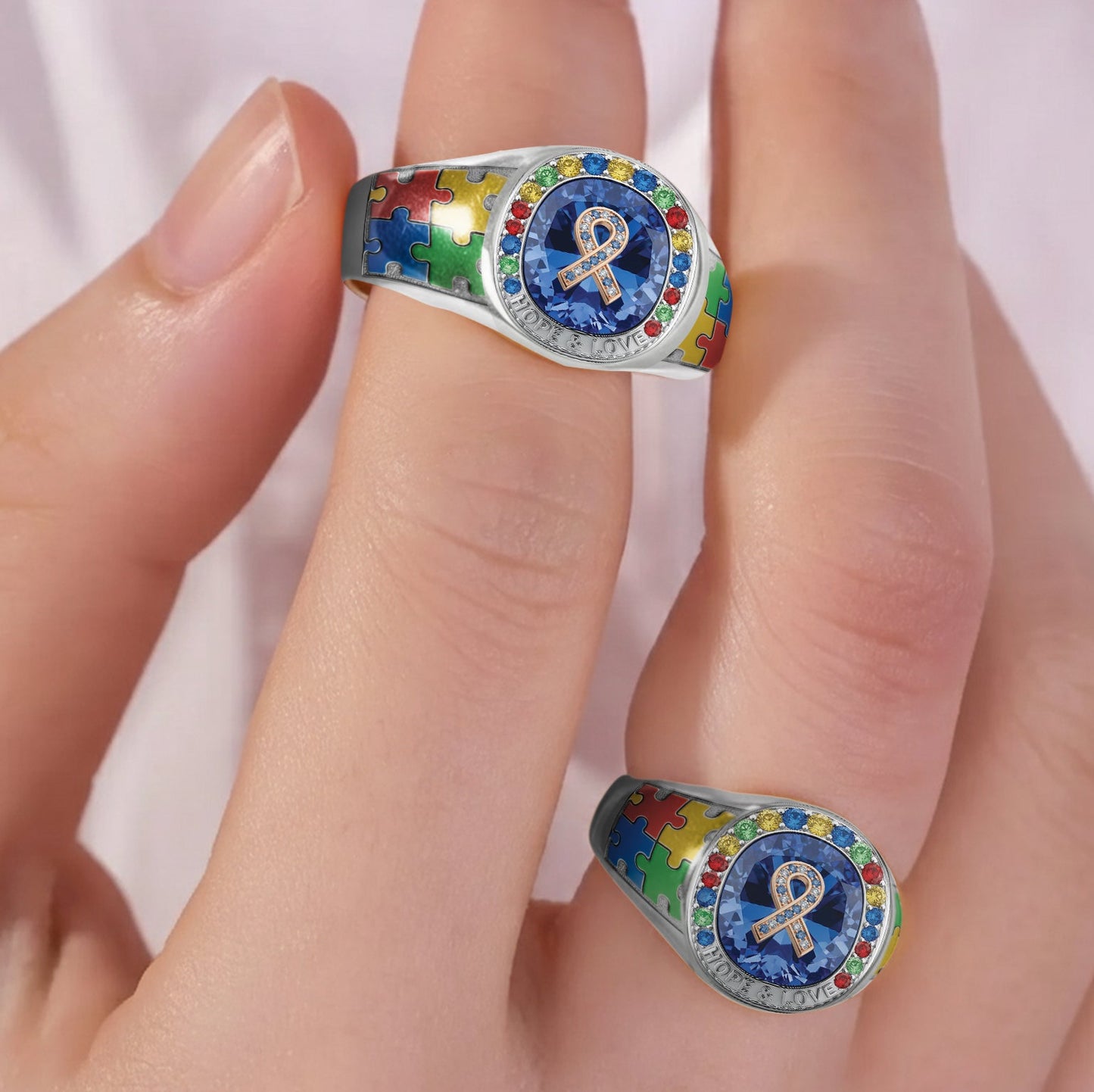 Everyone Communicates Differently - Personalized Autism Awareness Signet Ring