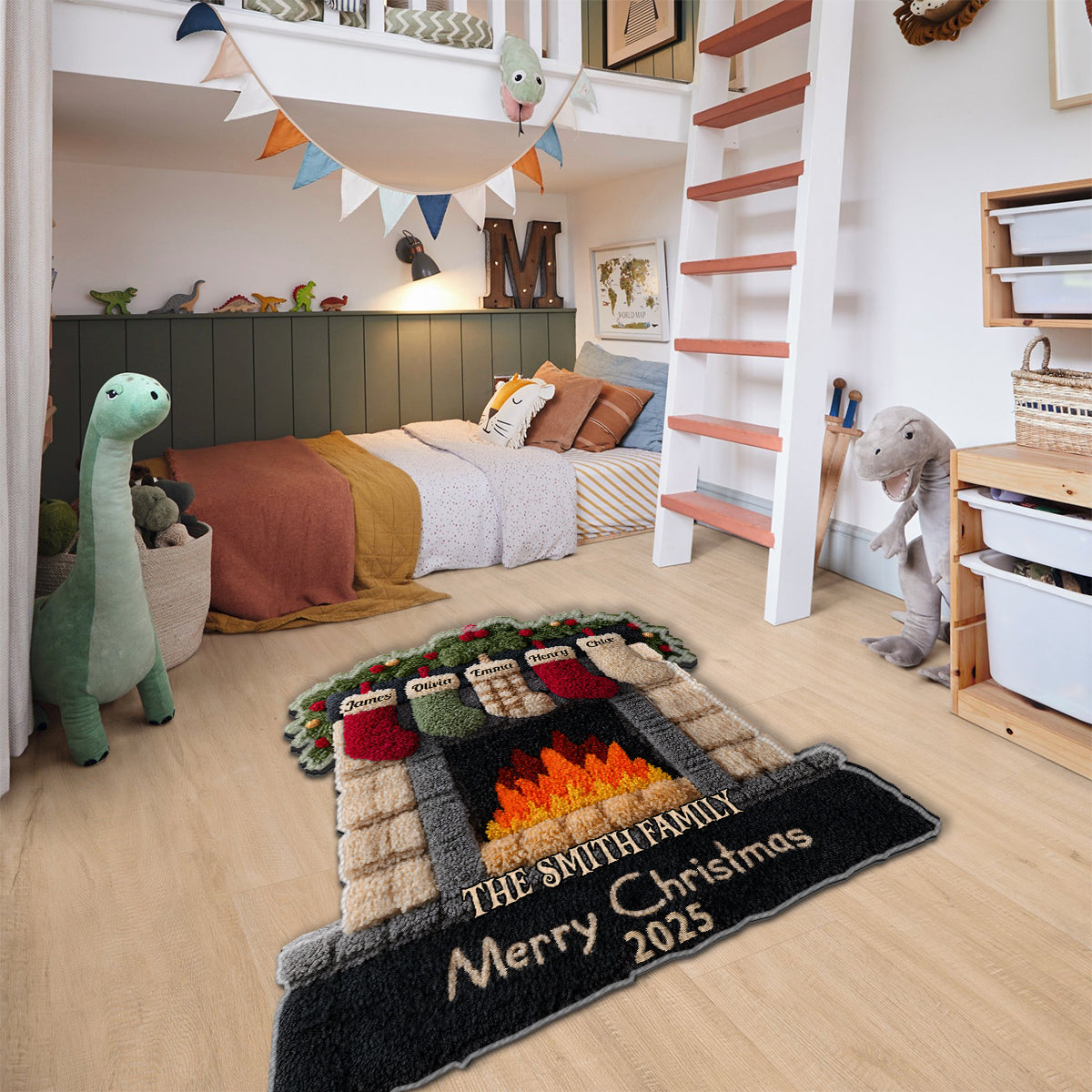 Merry Christmas - Personalized Family Non-Slip Tufted Rug