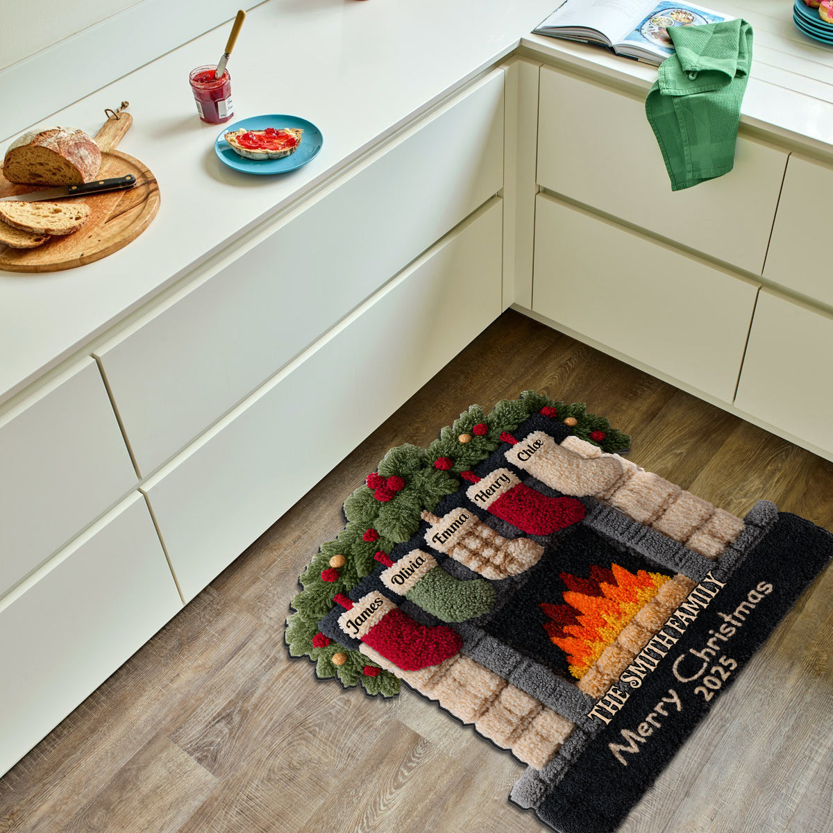Merry Christmas - Personalized Family Non-Slip Tufted Rug