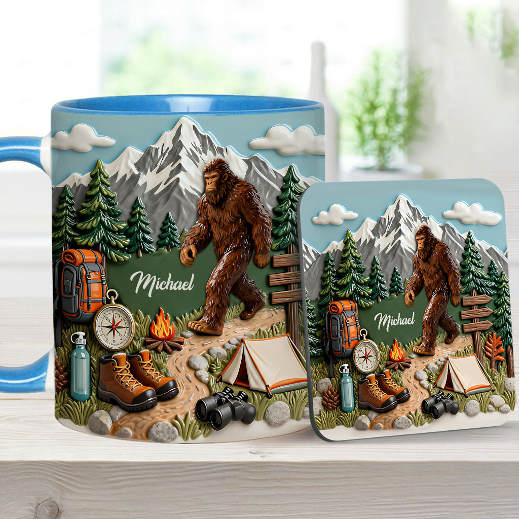 Adventure Awaits - Personalized Hiking Accent Mug & Coaster