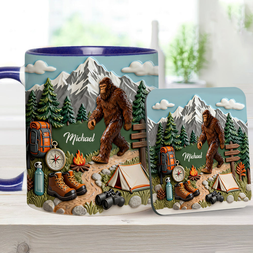 Adventure Awaits - Personalized Hiking Accent Mug & Coaster