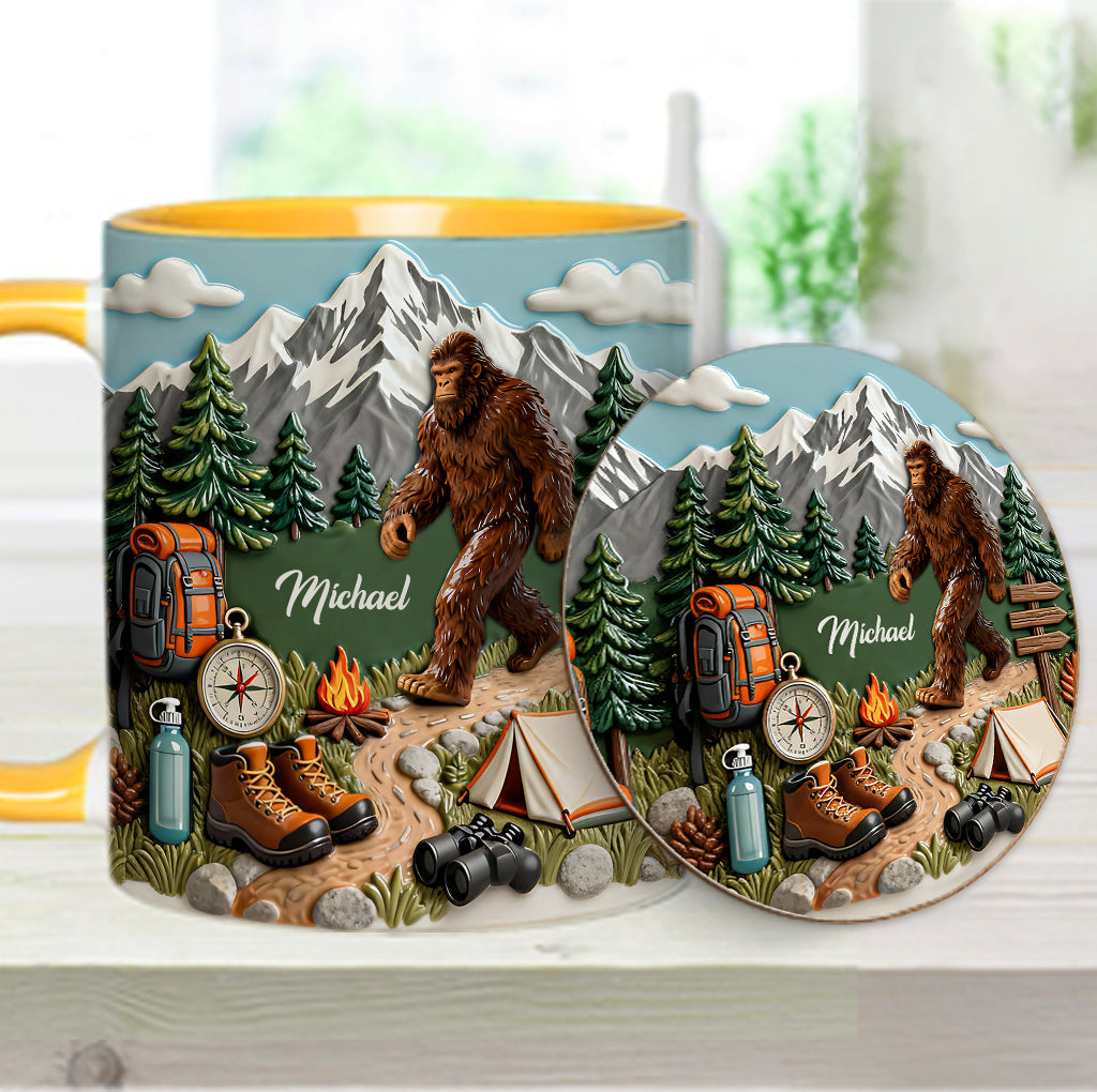 Adventure Awaits - Personalized Hiking Accent Mug & Coaster