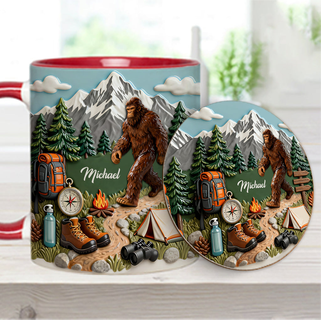 Adventure Awaits - Personalized Hiking Accent Mug & Coaster