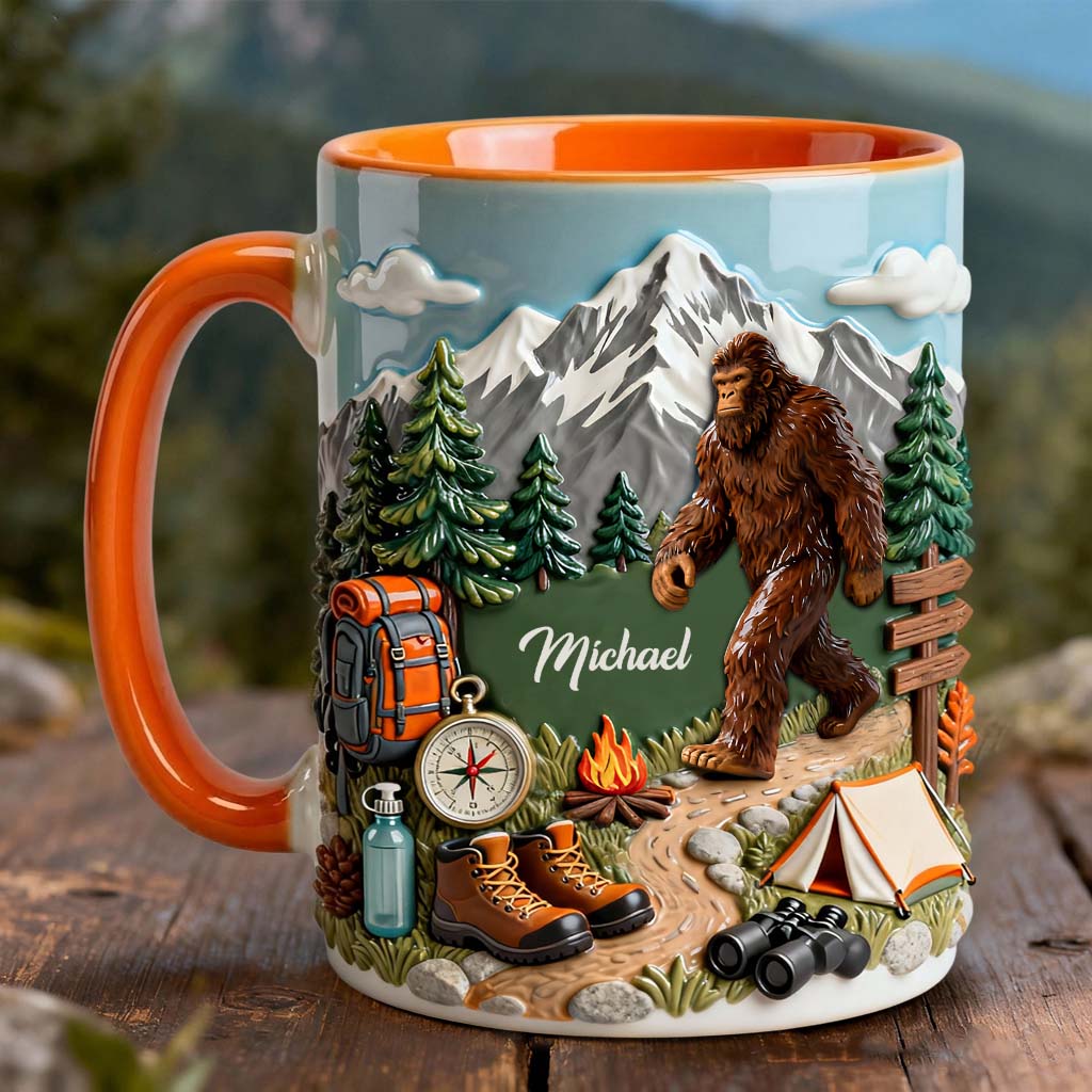 Adventure Awaits - Personalized Hiking Accent Mug & Coaster