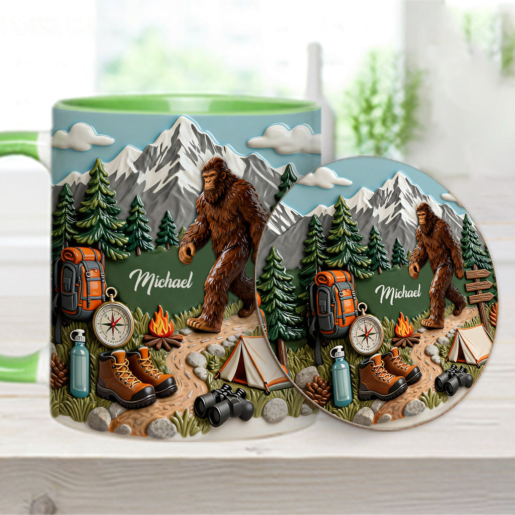 Adventure Awaits - Personalized Hiking Accent Mug & Coaster