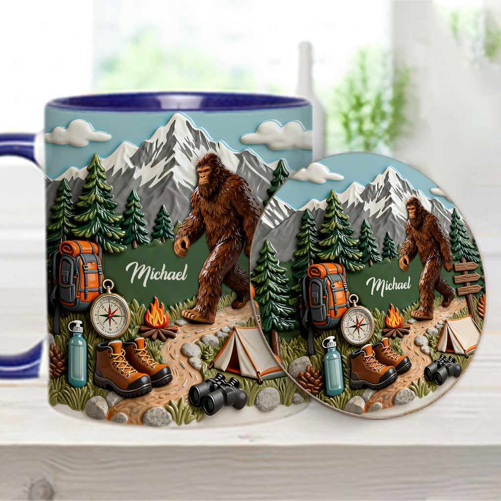 Adventure Awaits - Personalized Hiking Accent Mug & Coaster