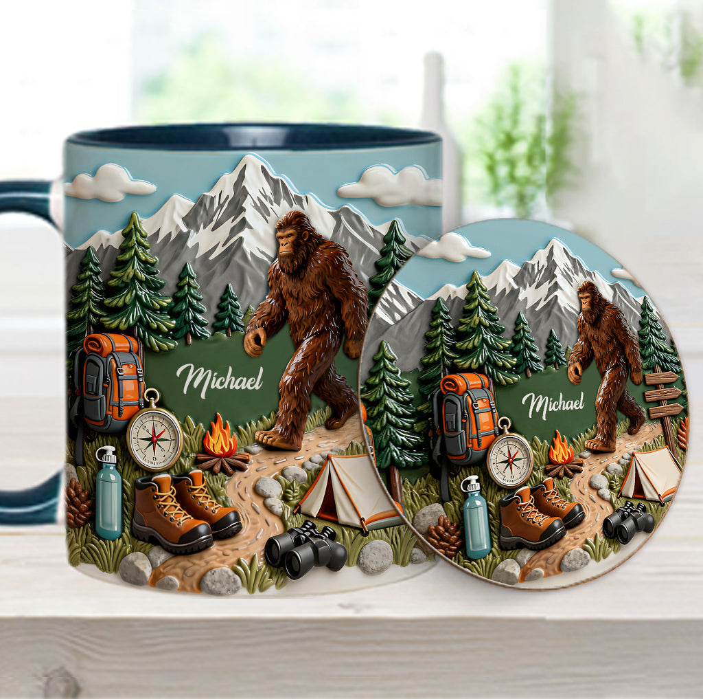 Adventure Awaits - Personalized Hiking Accent Mug & Coaster