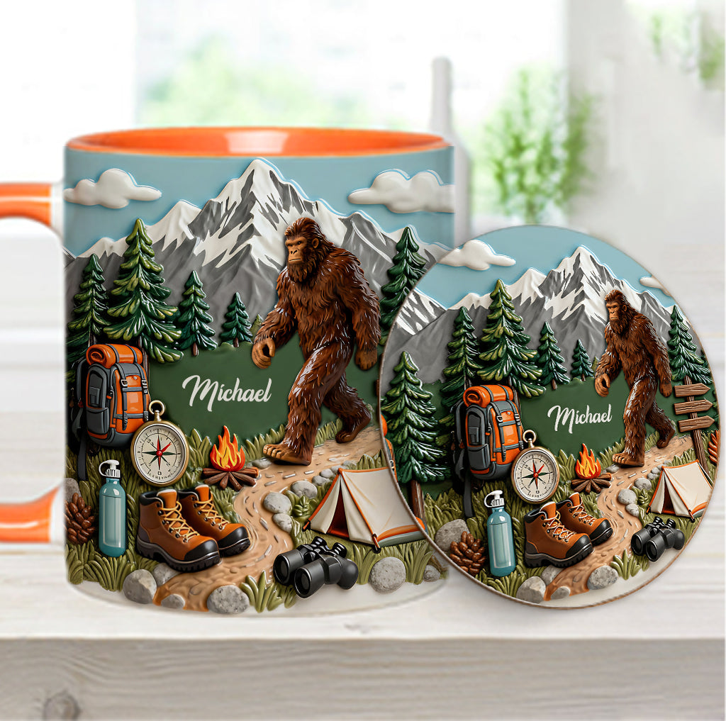 Adventure Awaits - Personalized Hiking Accent Mug & Coaster