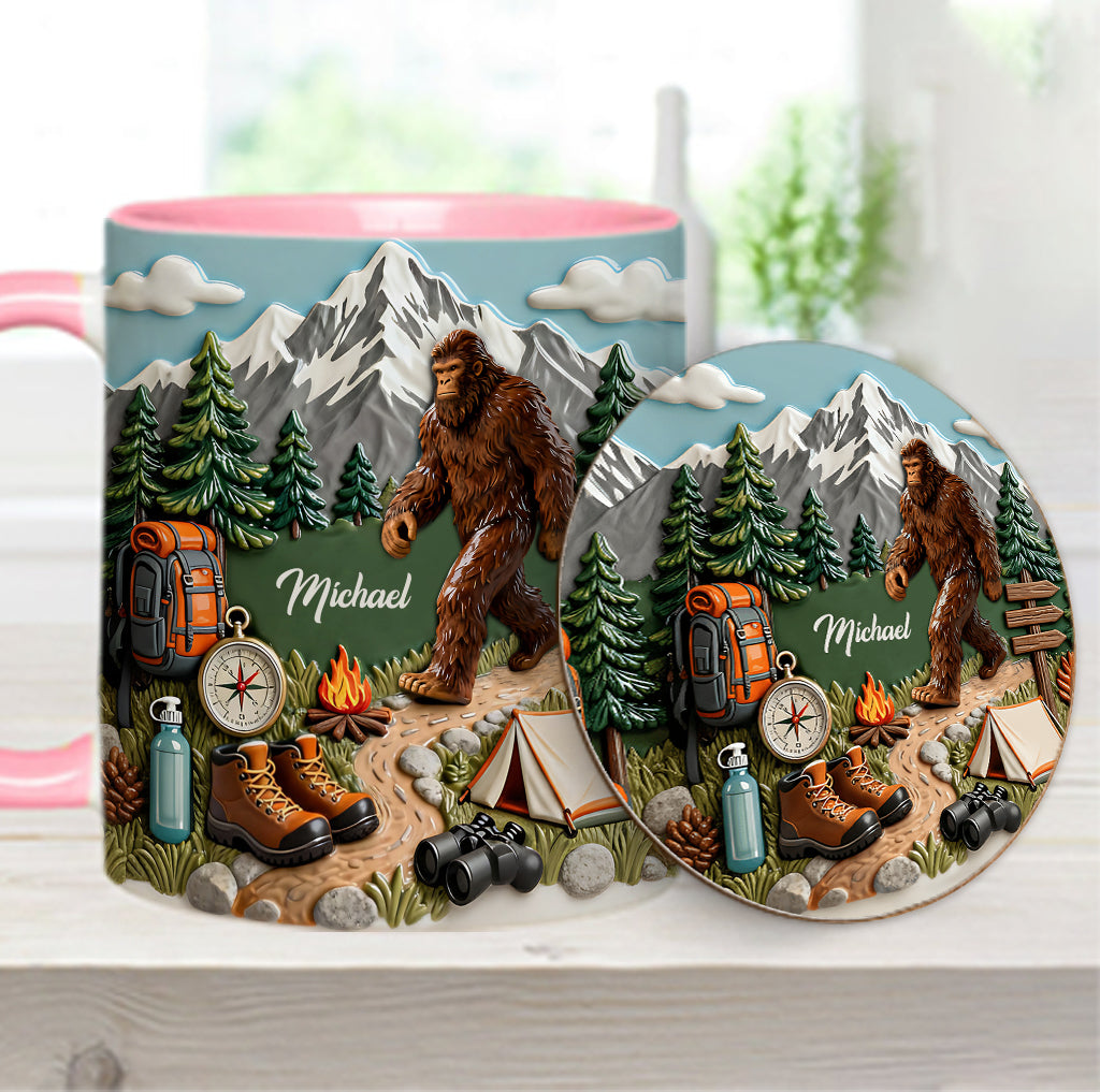 Adventure Awaits - Personalized Hiking Accent Mug & Coaster