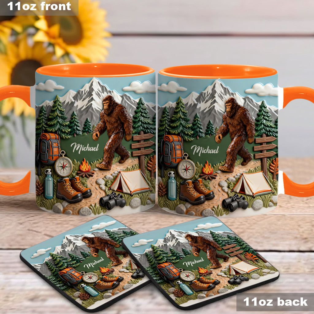 Adventure Awaits - Personalized Hiking Accent Mug & Coaster