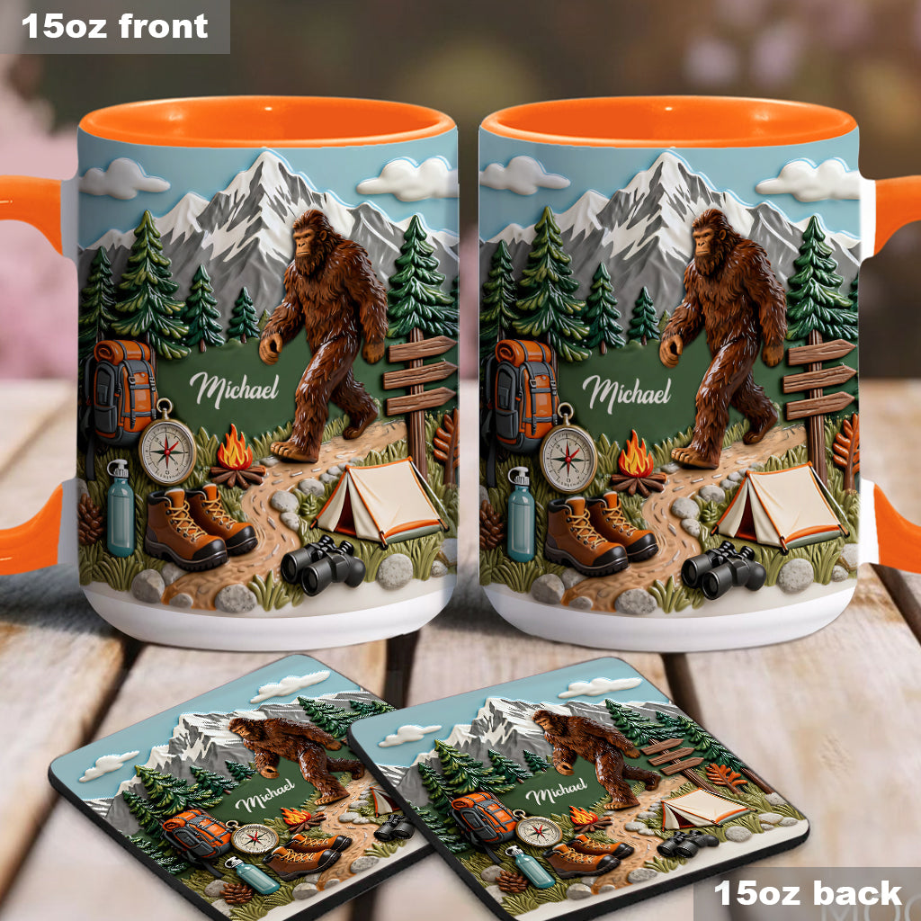 Adventure Awaits - Personalized Hiking Accent Mug & Coaster