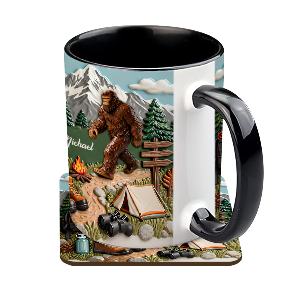 Adventure Awaits - Personalized Hiking Accent Mug & Coaster