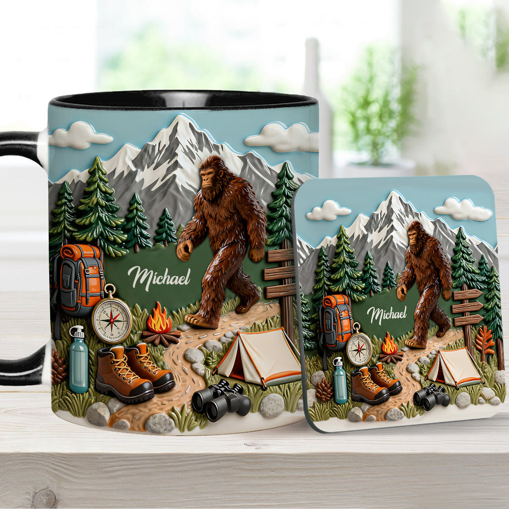 Adventure Awaits - Personalized Hiking Accent Mug & Coaster