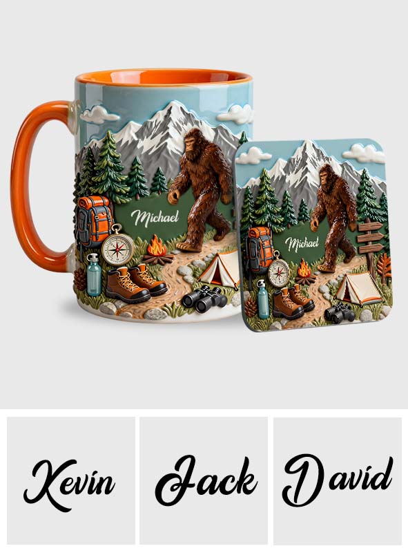 Adventure Awaits - Personalized Hiking Accent Mug & Coaster
