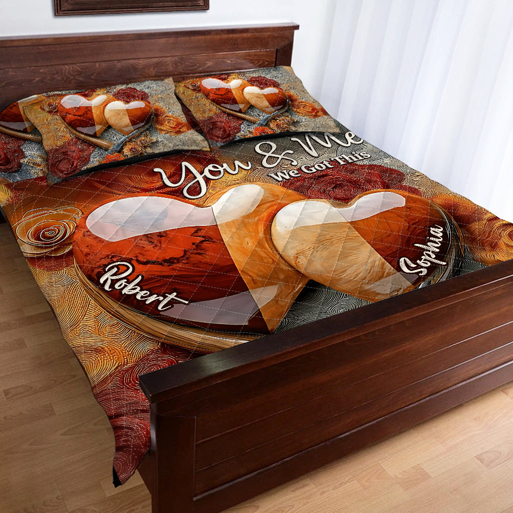 You & Me We Got This - Personalized Couple Quilt Set