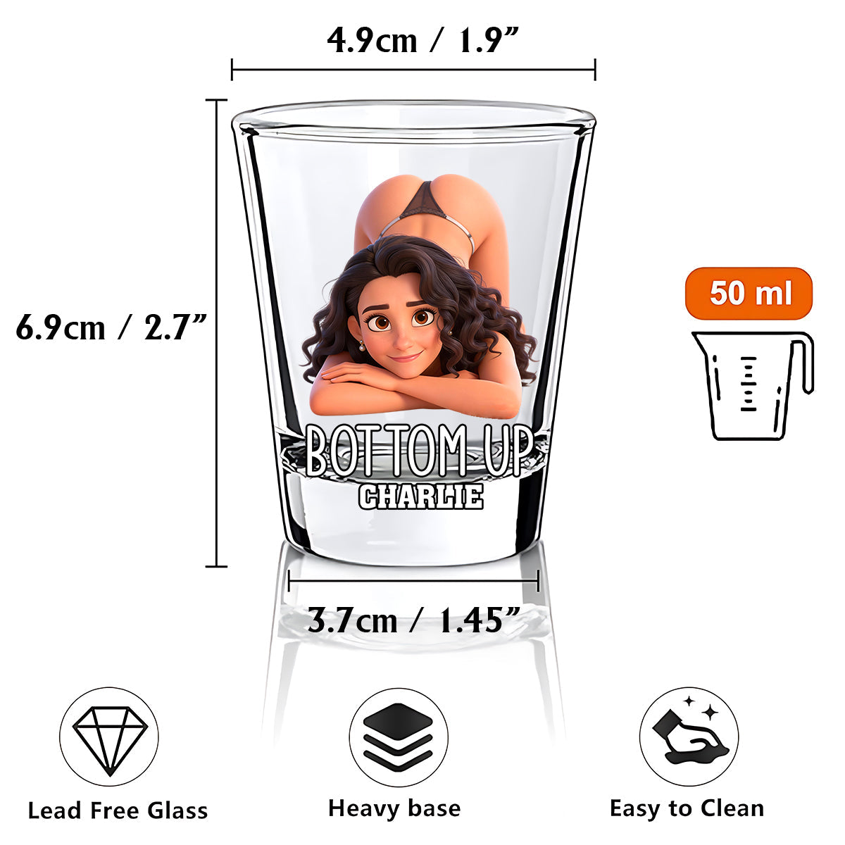 Bottom Up - Personalized Couple Shot Glasses Set
