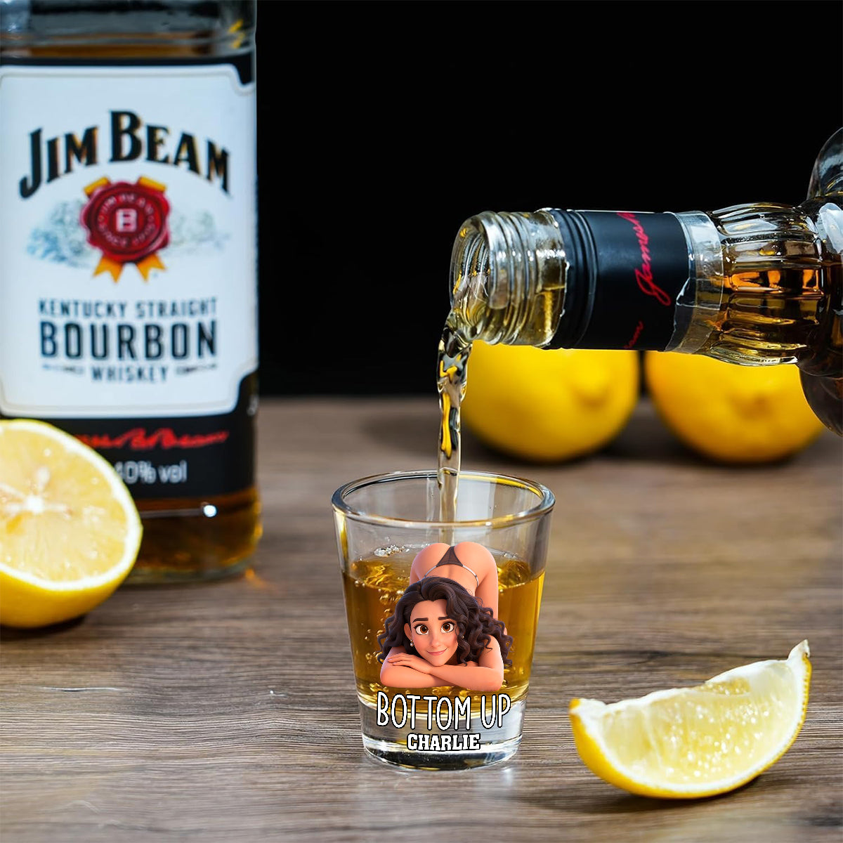 Bottom Up - Personalized Couple Shot Glasses Set