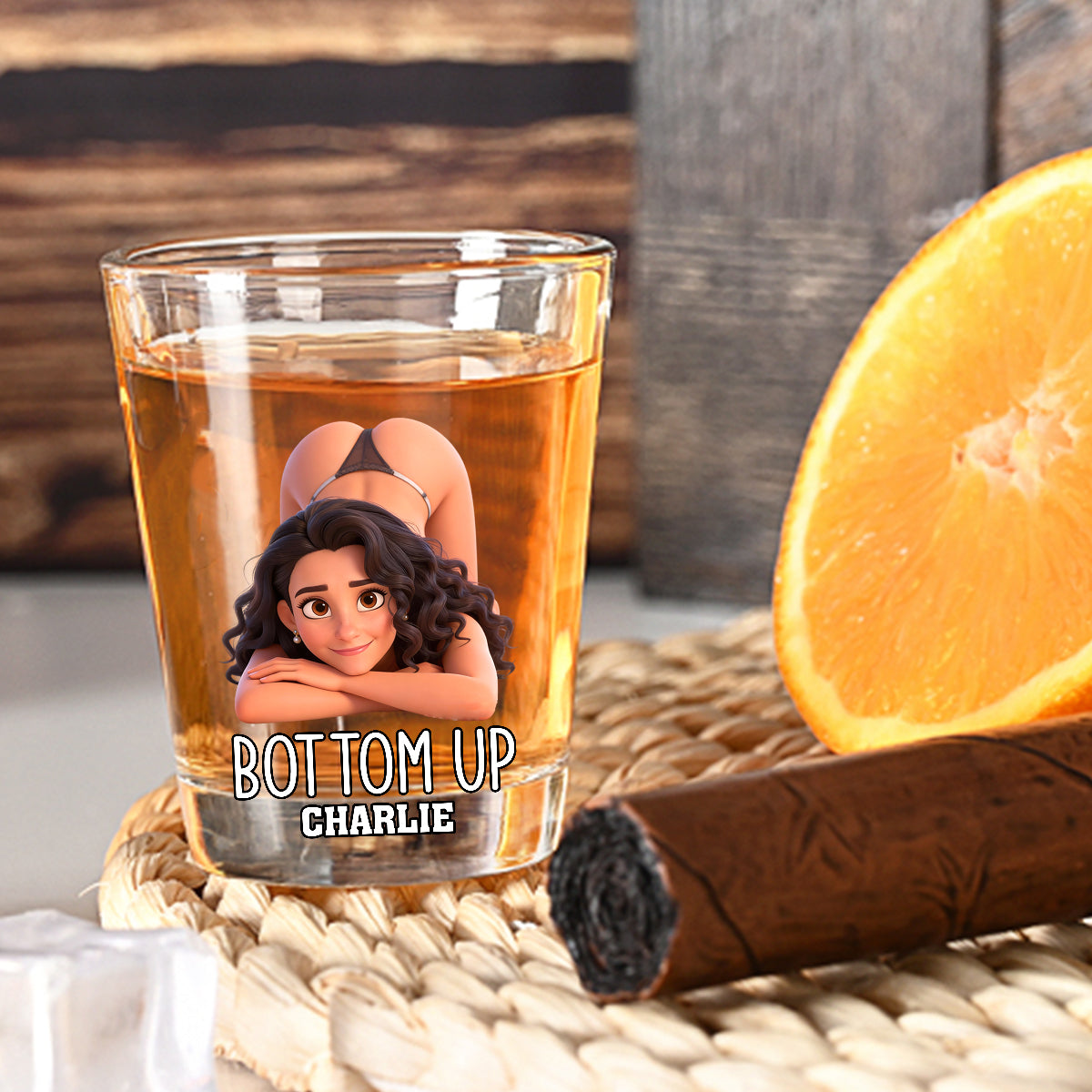 Bottom Up - Personalized Couple Shot Glasses Set