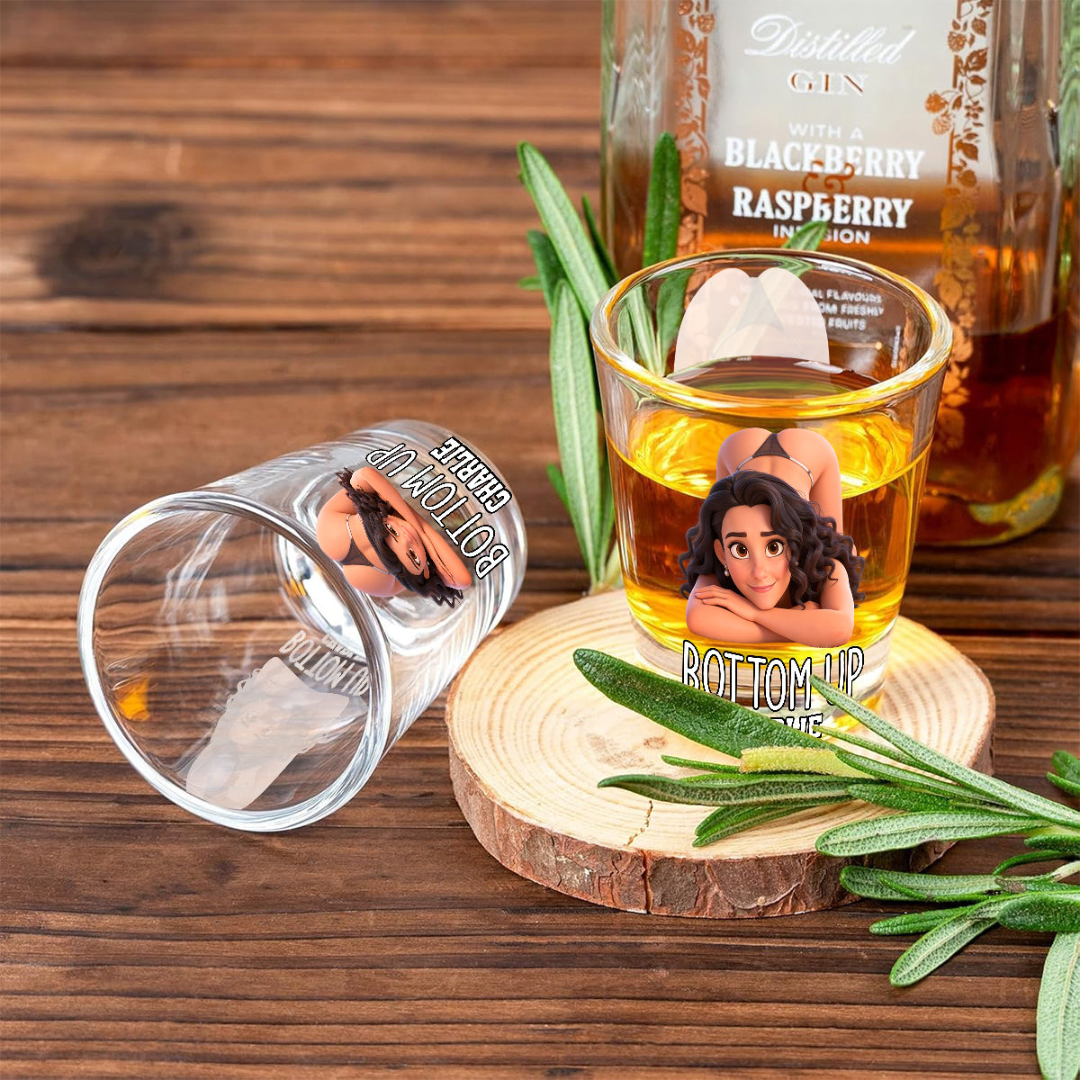 Bottom Up - Personalized Couple Shot Glasses Set