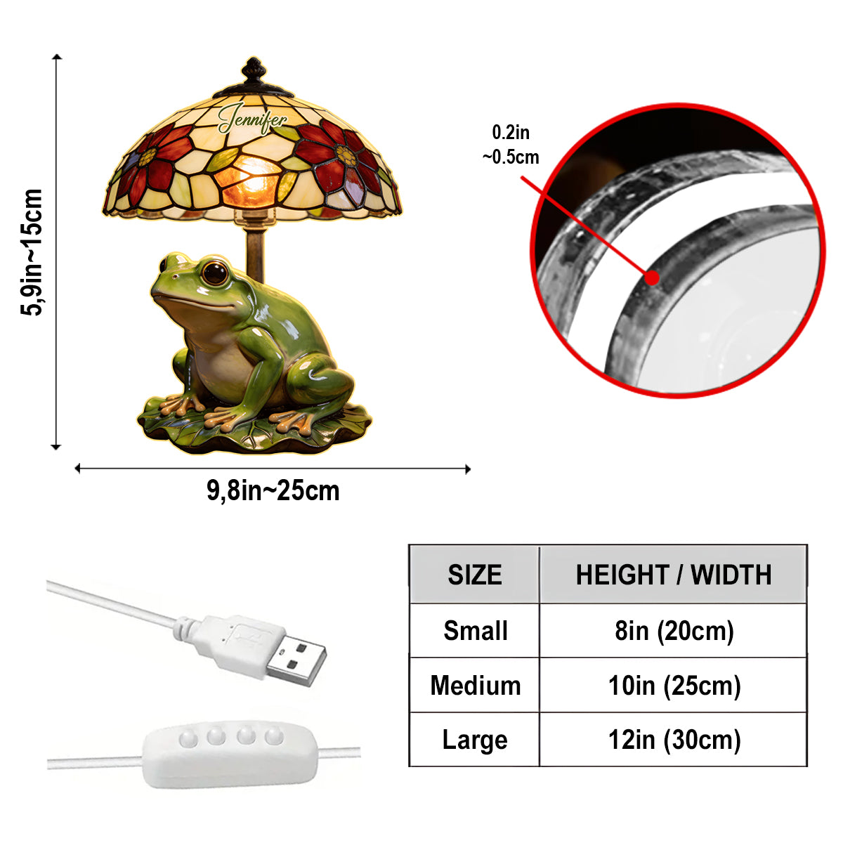Love Frog - Personalized Frog Acrylic LED Night Light