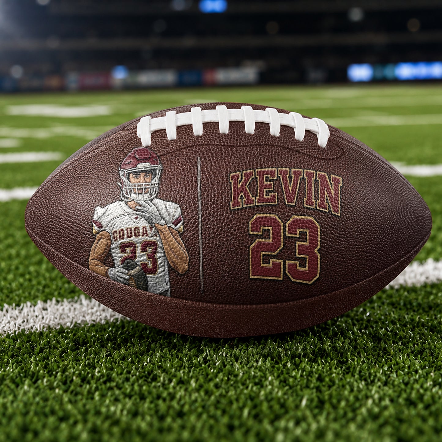 Any Photo Love Football - Personalized Football Multi-Sport Ball