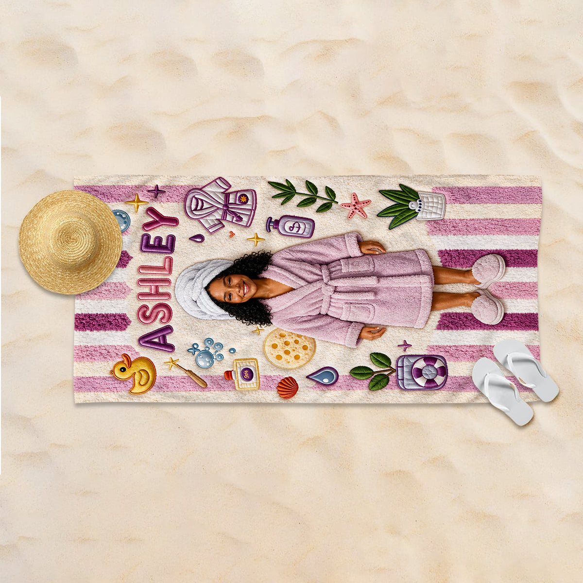 Any Photo - Personalized Self Love Quick-dry Beach Towel/ Bath Towel