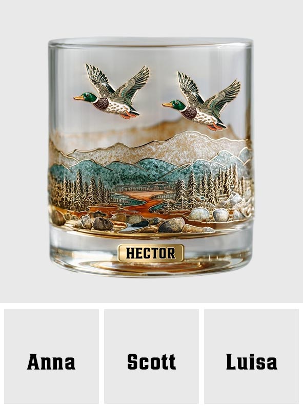 Duck Hunting Season - Personalized Hunting Whiskey Glass