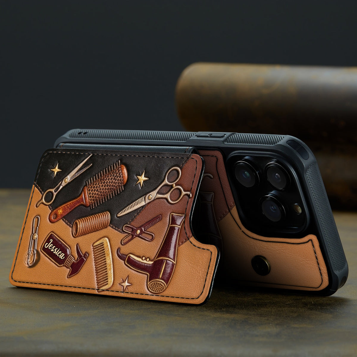 Hairdresser Scissors - Personalized Hairdresser Fully Printed Wallet Phone Case