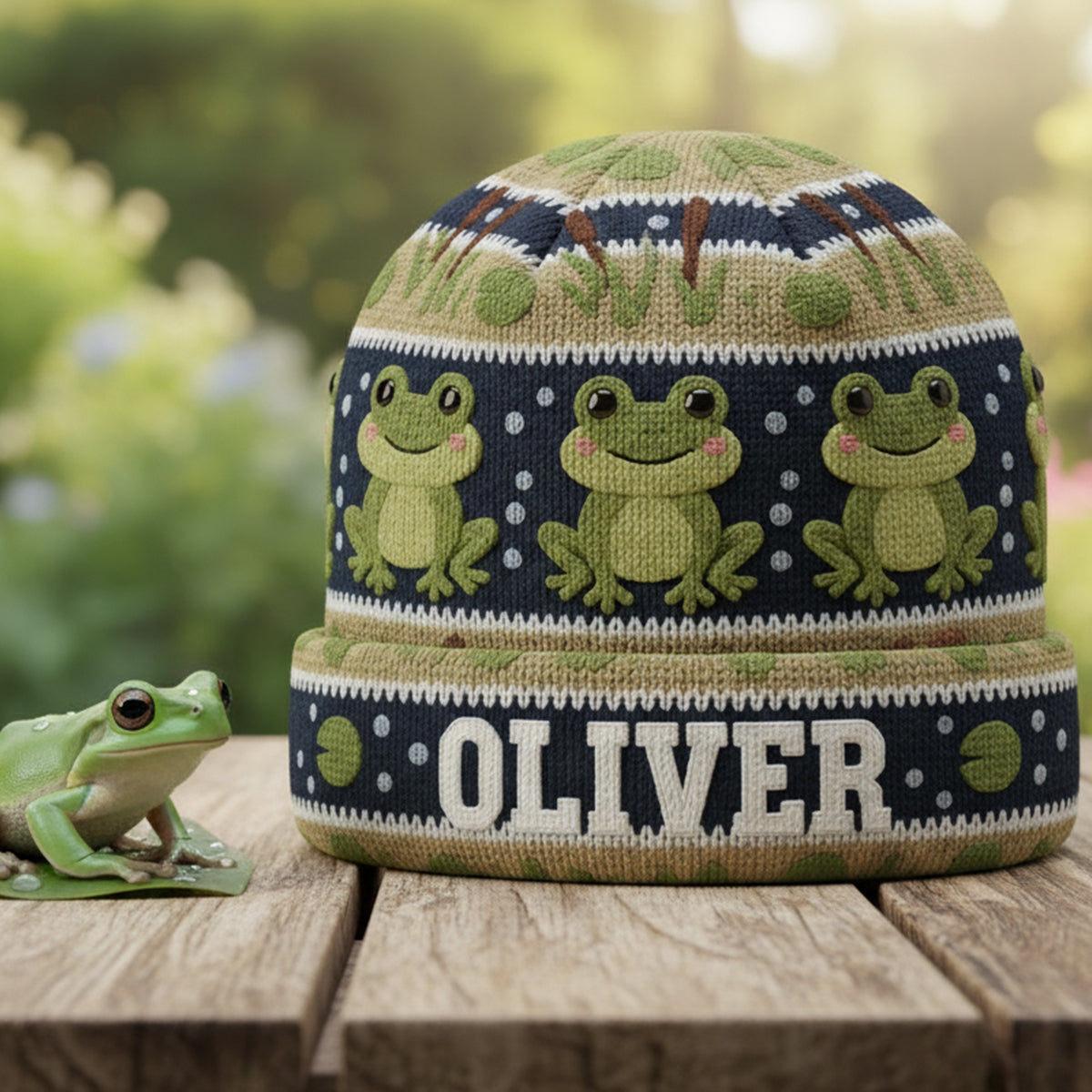 Love Frog - Personalized Frog Beanie Hat