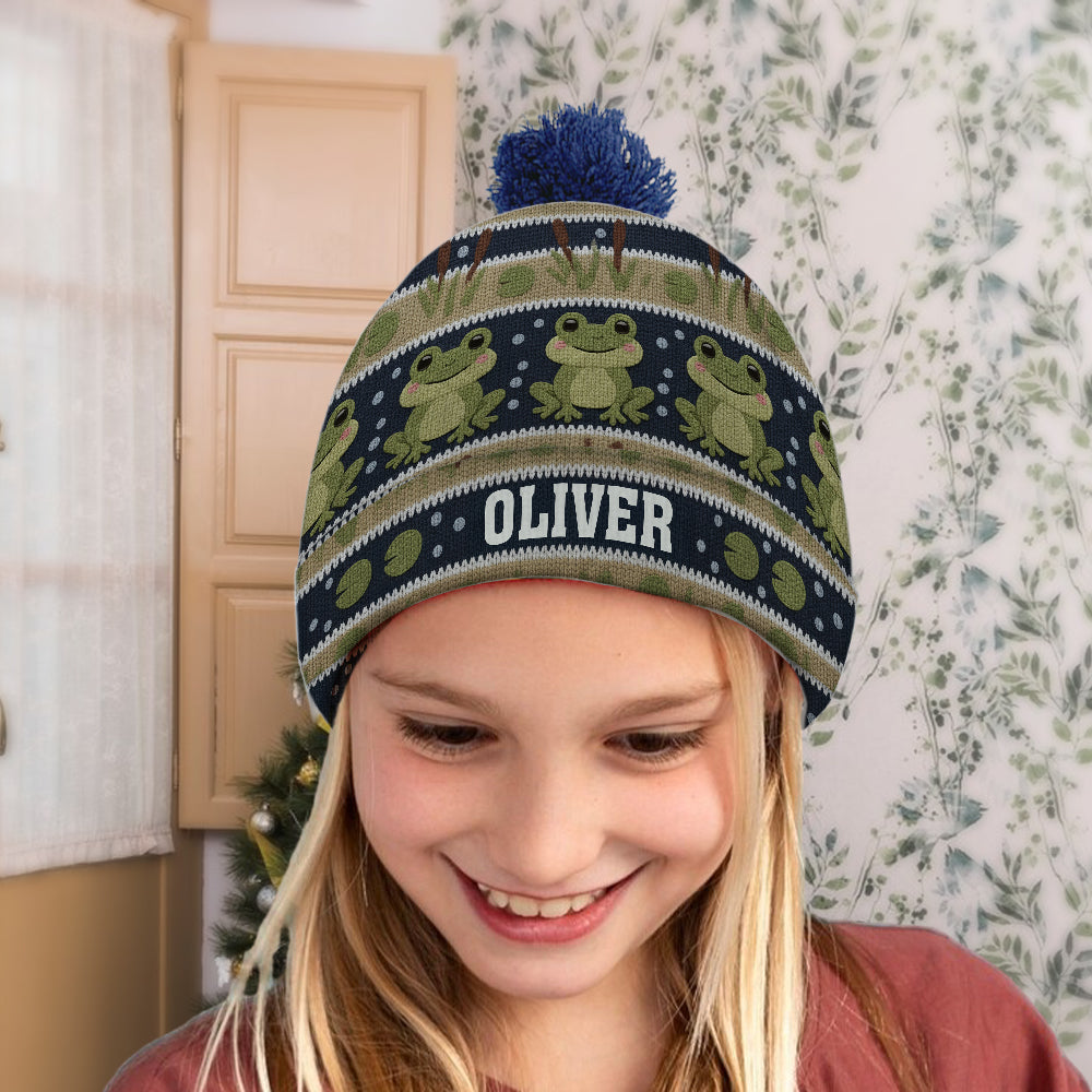 Love Frog - Personalized Frog Beanie Hat