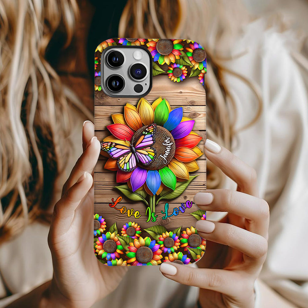 Love Is Love - Personalized LGBT Support Full Print Phone Case