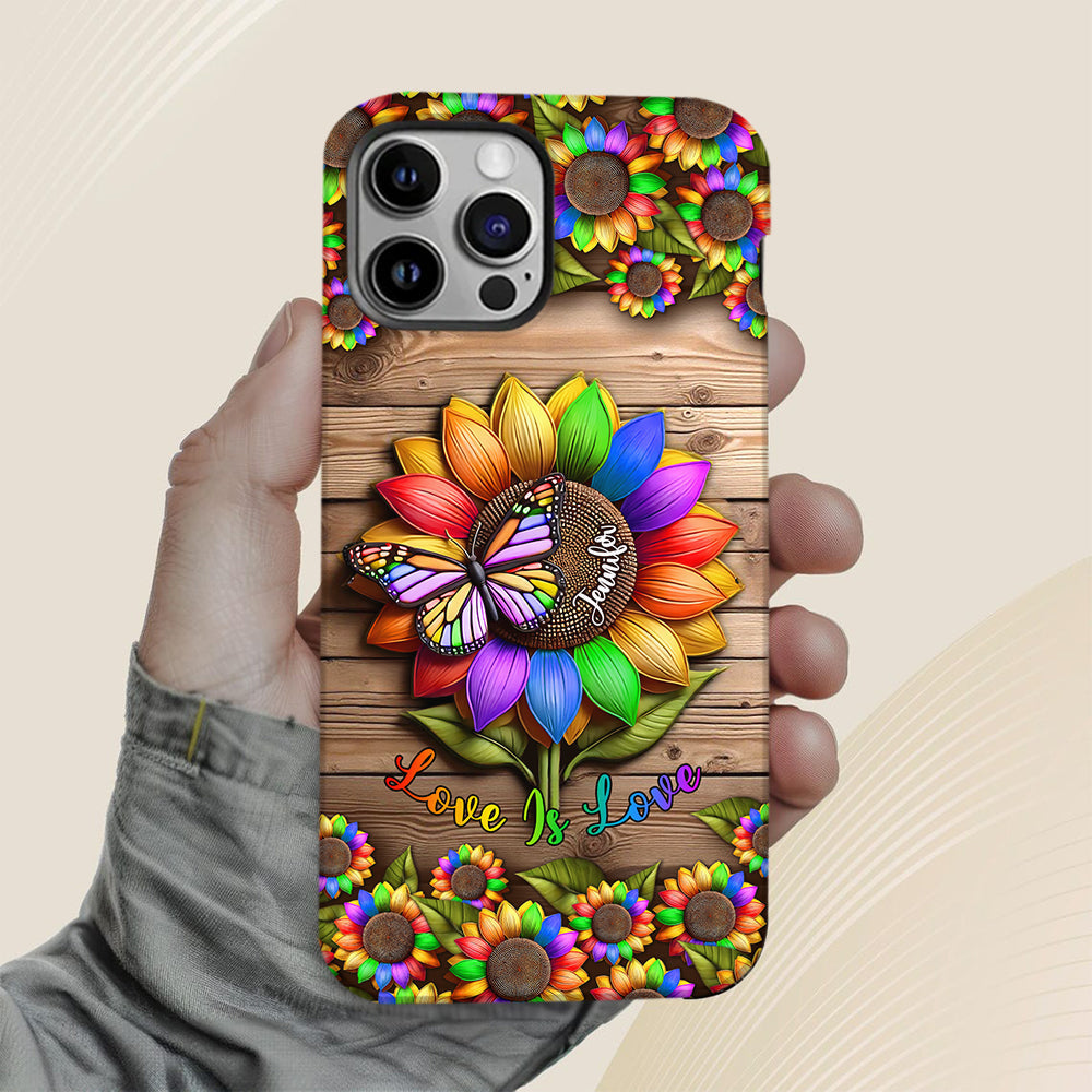 Love Is Love - Personalized LGBT Support Full Print Phone Case
