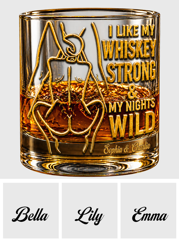 Whiskey Lover Gift, Couple Naughty Gift - Personalized Spicy Couple Whiskey Glass