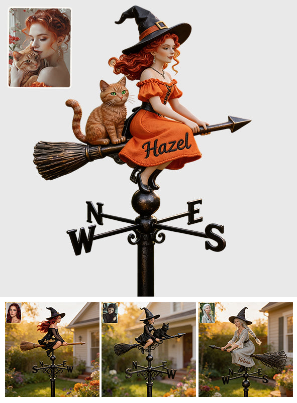 Salem Broom - Personalized Witch Weather Vane