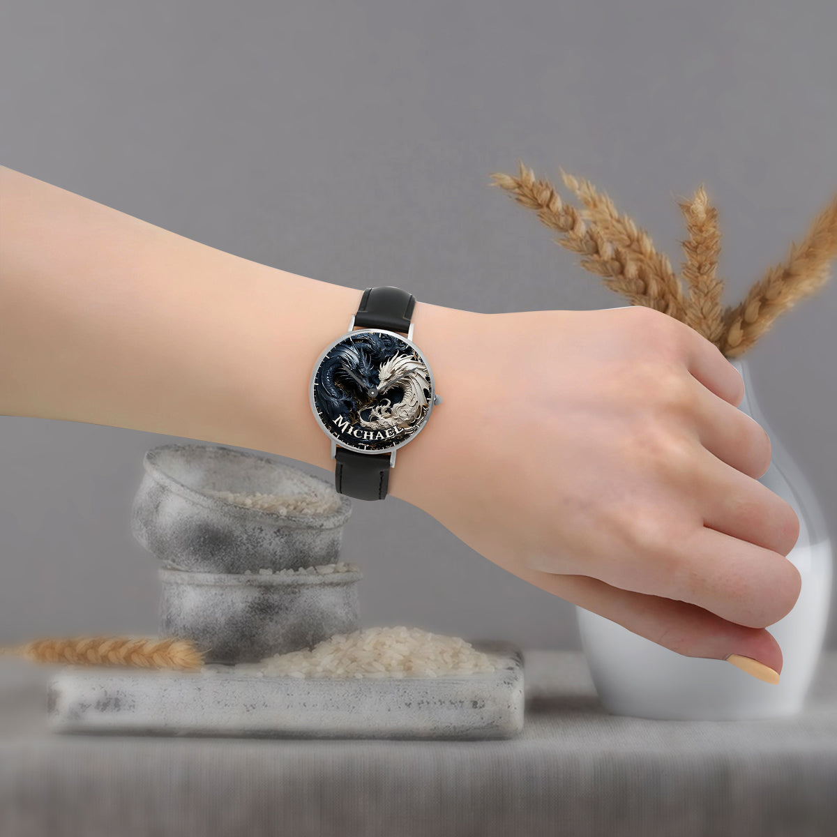 Shadow & Light - Personalized Dragon Hand Watch