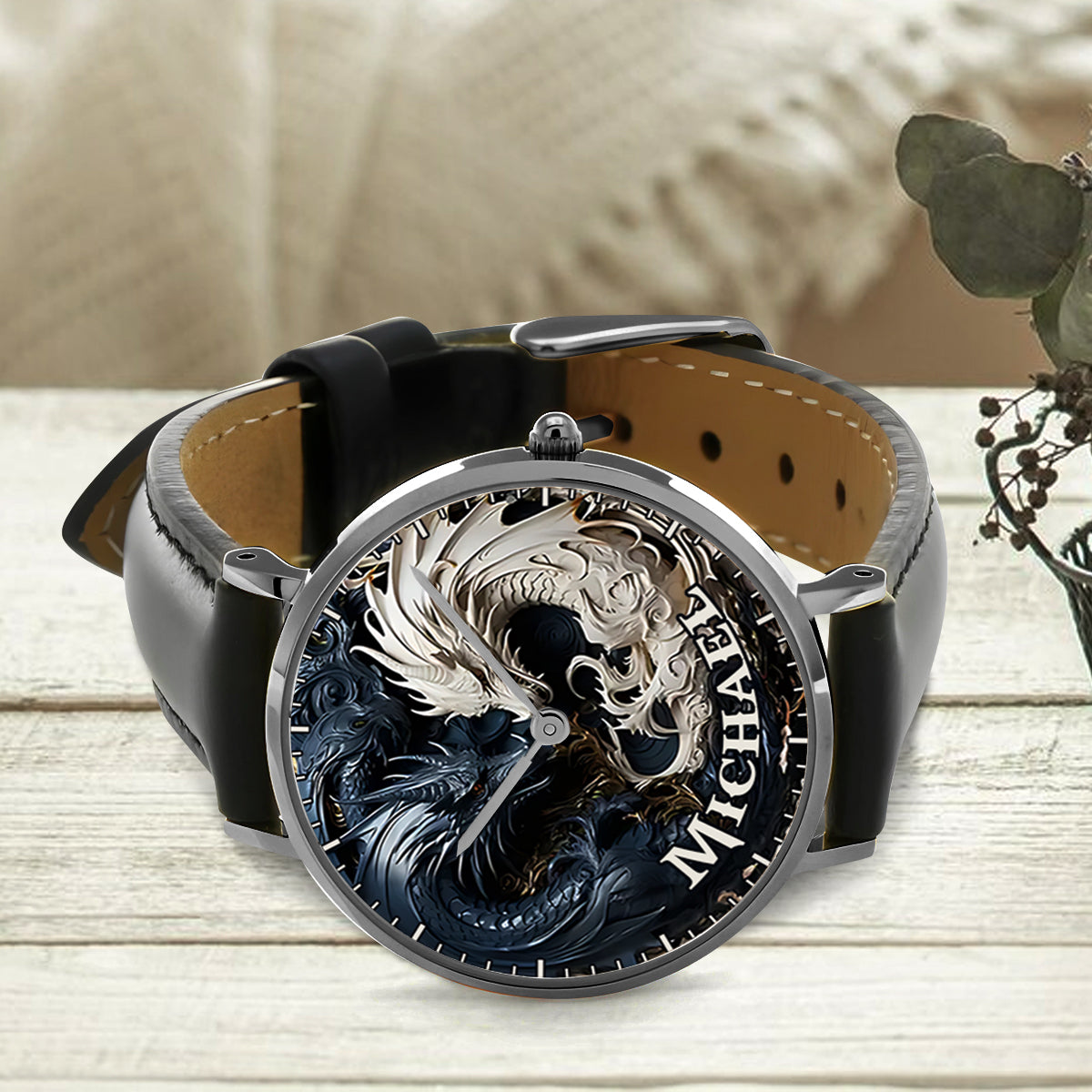 Shadow & Light - Personalized Dragon Hand Watch