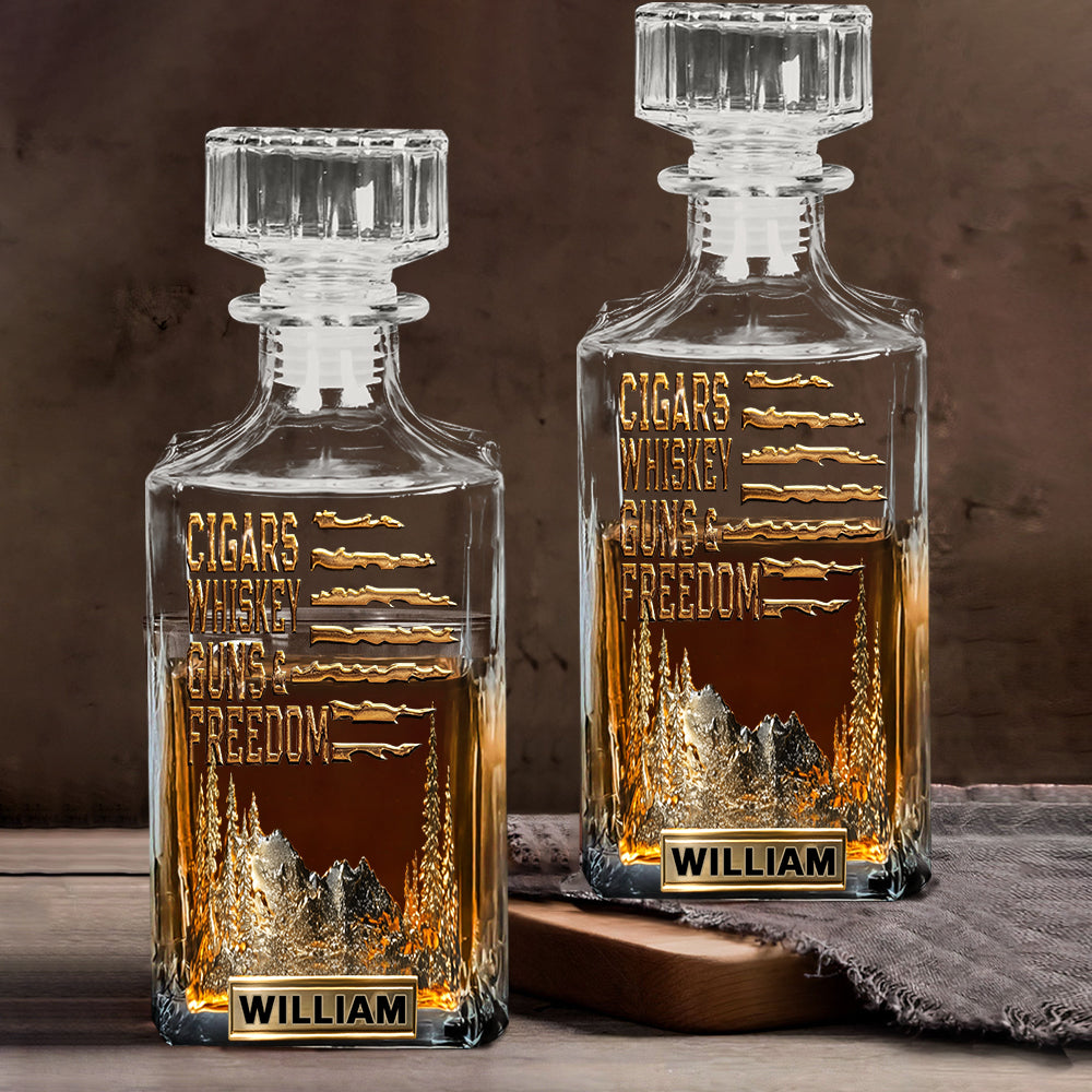 Gift For Bourbon/ Whiskey Lovers, Gift For Him - Personalized Whisky Whiskey Glass
