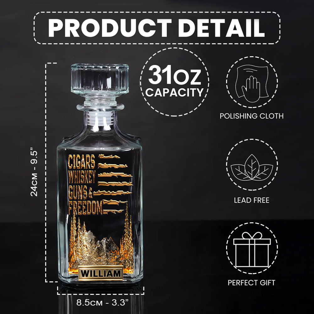 Gift For Bourbon/ Whiskey Lovers, Gift For Him - Personalized Whisky Whiskey Glass