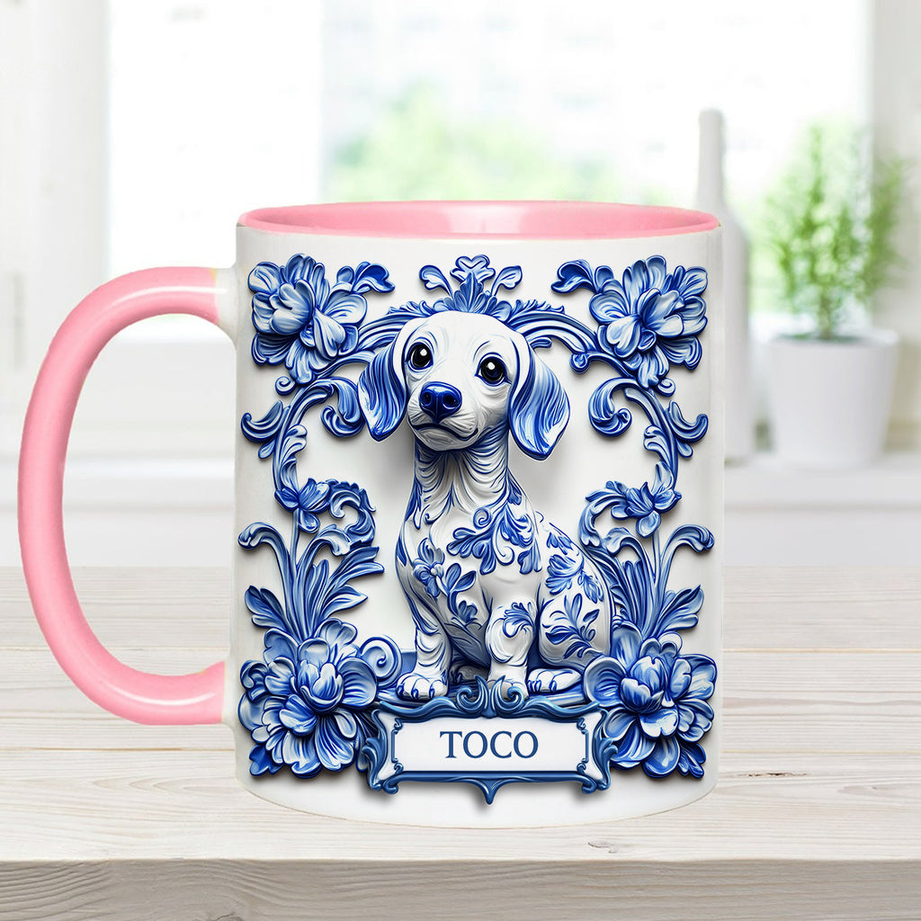 Porcelain Dachshund - Personalized Dog Accent Mug