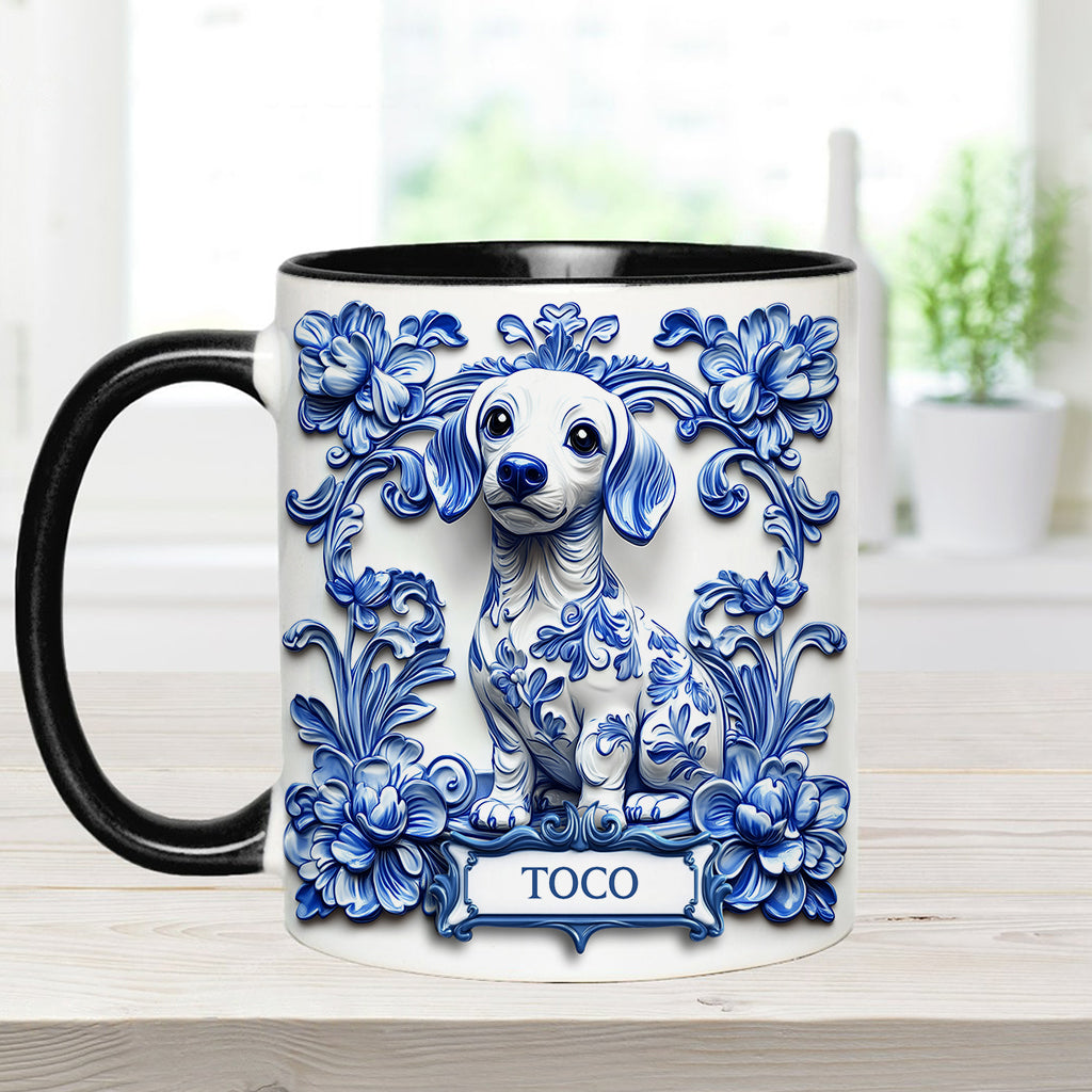 Porcelain Dachshund - Personalized Dog Accent Mug