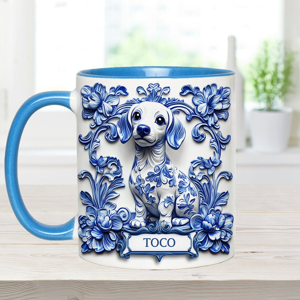 Porcelain Dachshund - Personalized Dog Accent Mug