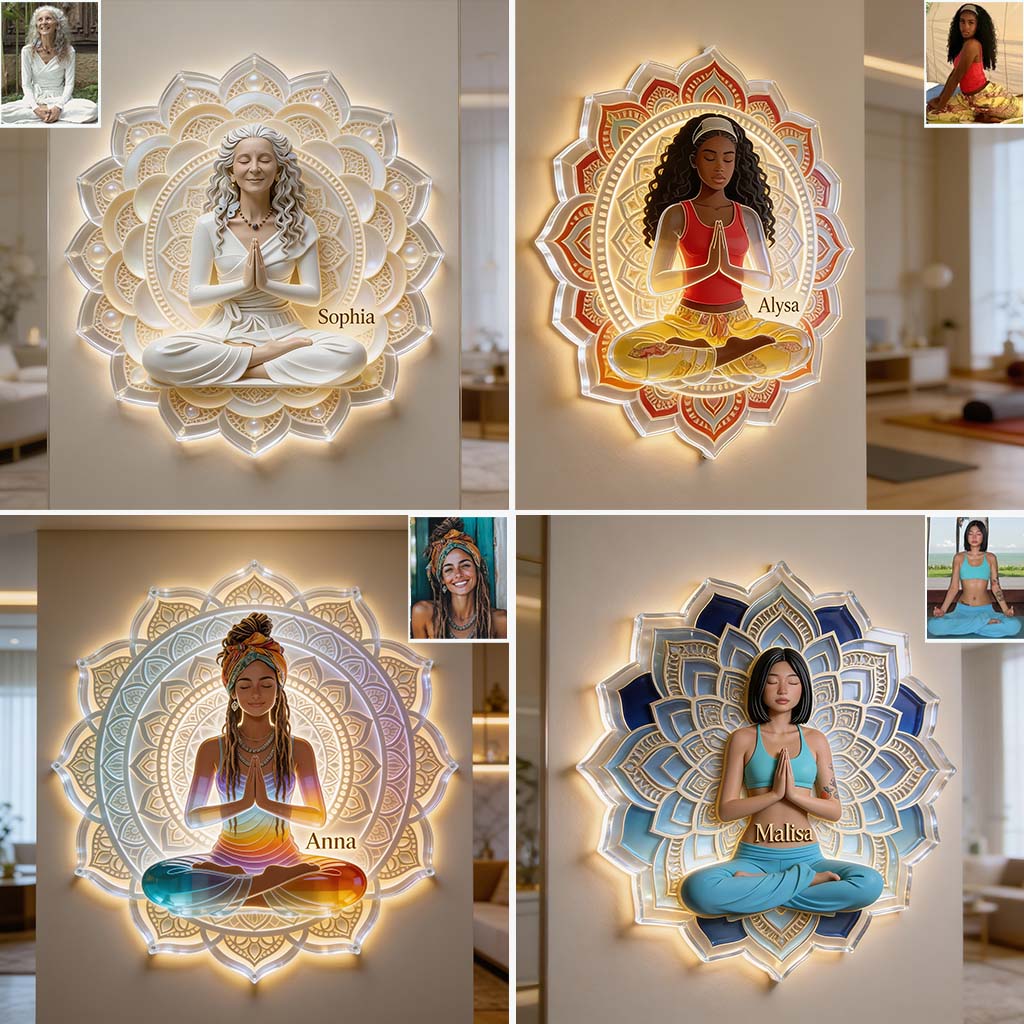 Just Breath - Personalized Yoga LED Light Acrylic Sign