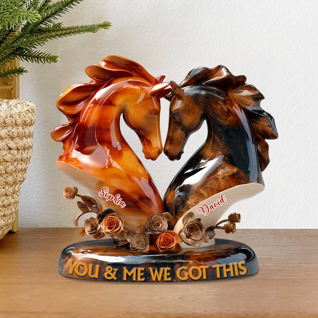 You & Me We Got This - Personalized Couple Custom Shaped Acrylic Plaque