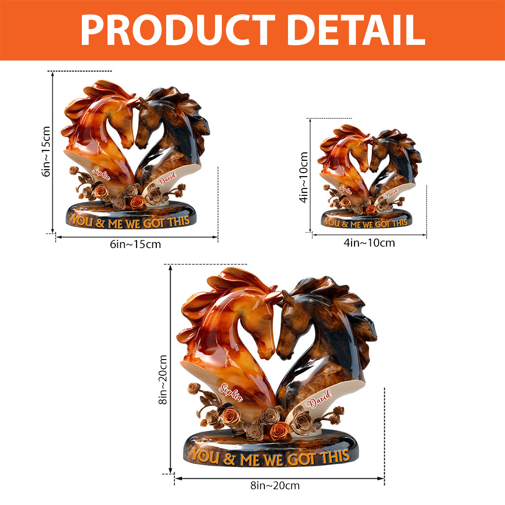 You & Me We Got This - Personalized Couple Custom Shaped Acrylic Plaque