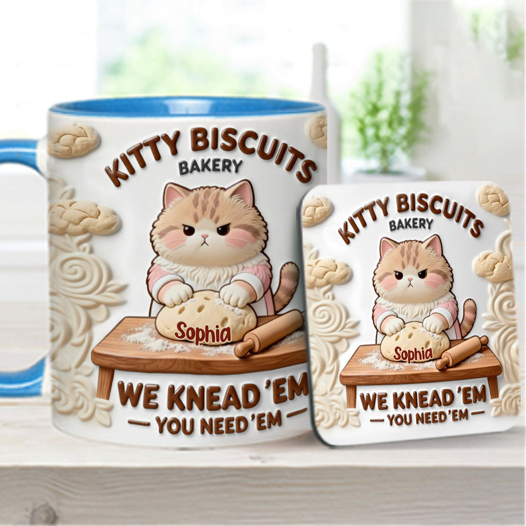 We Knead Em You Need Em - Personalized Baking Accent Mug & Coaster